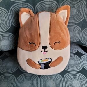 Squishmallow Regina the Corgi with Sushi Plush Toy - 8"